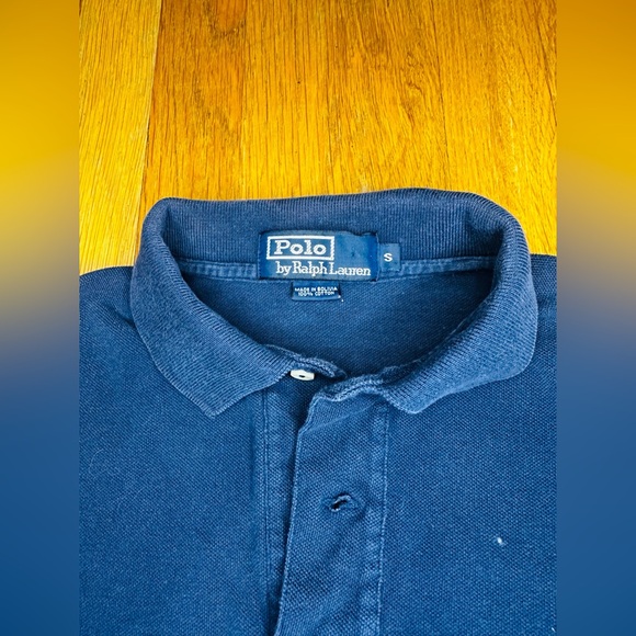 Polo by Ralph Lauren Men's Navy Long Sleeve Shirt Sz Small - Picture 2 of 6